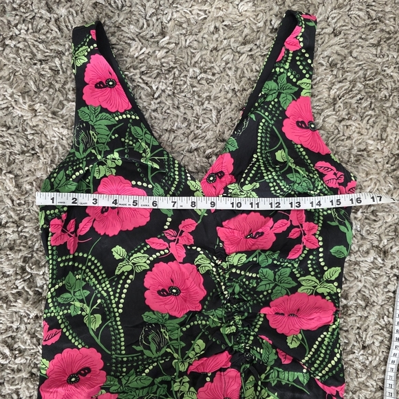 Maeve by Anthropologie Floral Ruched Midi Dress Size 6 - Picture 10 of 11